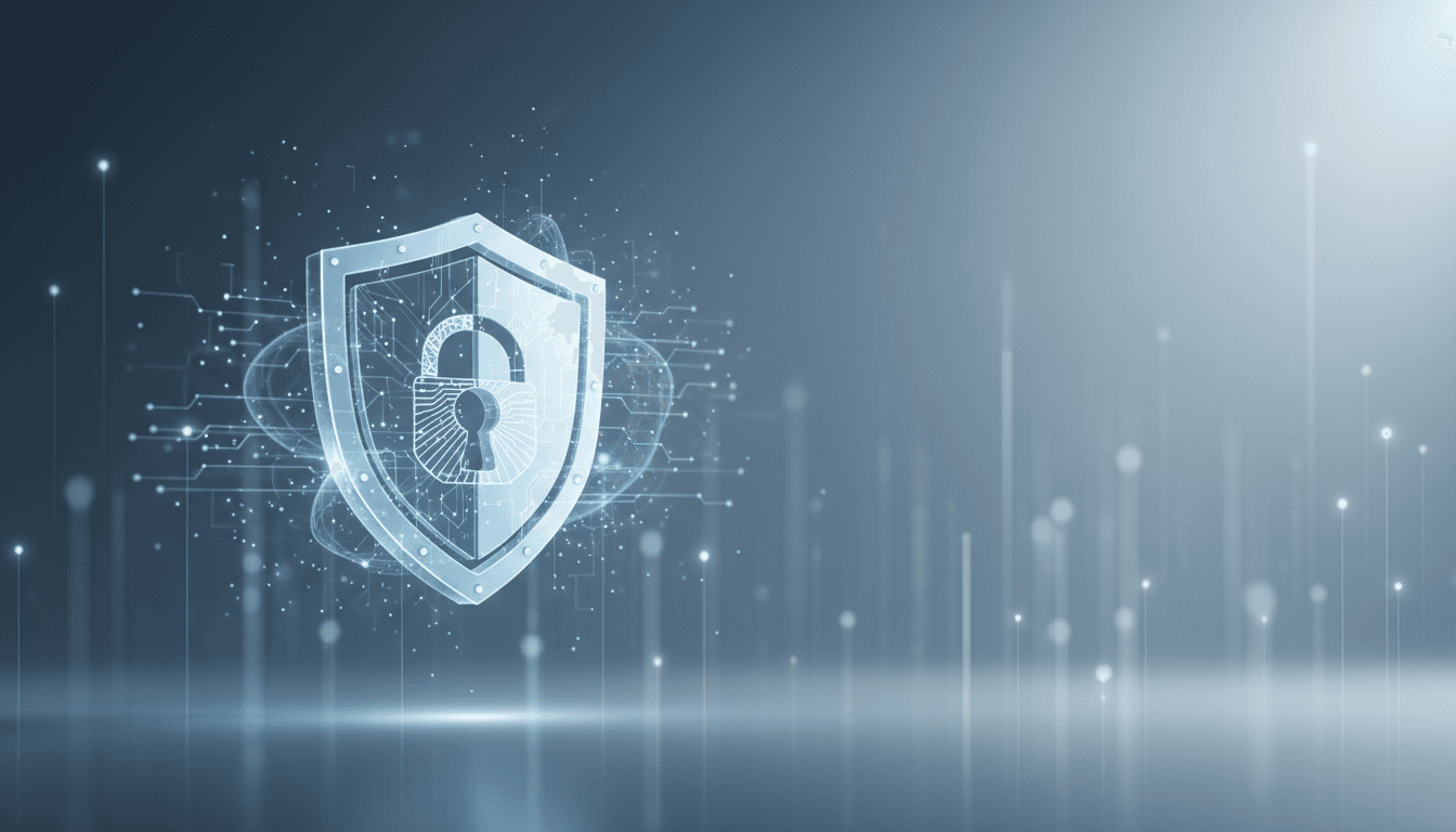 Símbolo de protección digital representando privacidad de datos